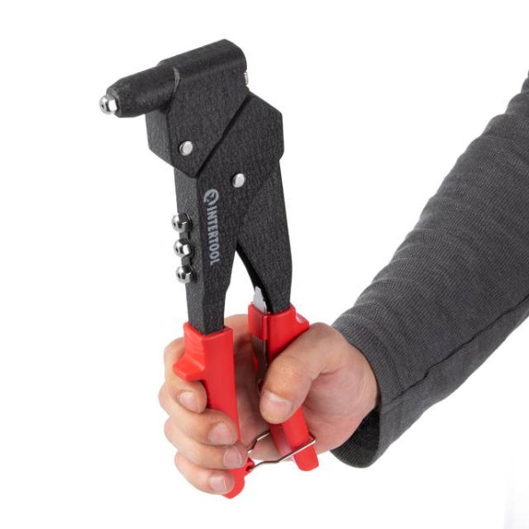 Пистолет заклепочный ручной поворотный на 360°, диаметр заклепки 3,2; 4; 4,8 мм INTERTOOL RT-0009 -
                                                        Фото 7