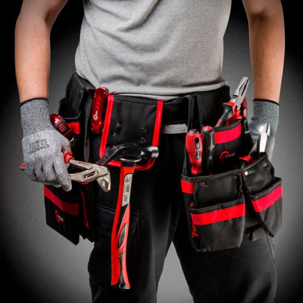 Сумка поясная слесарно-строительная, 18 карманов, полиэстер INTERTOOL SP-1011 -
                                                        Фото 2