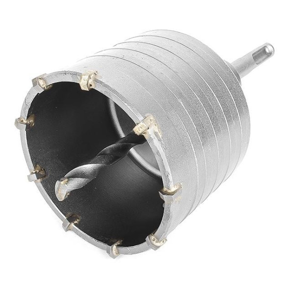 Комплект: сверло корончатое по бетону 75 мм+Переходник SDS Plus 100мм INTERTOOL SD-7075