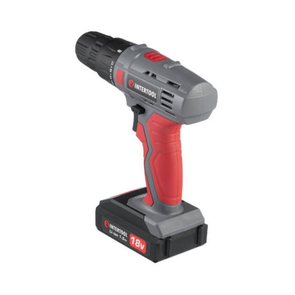 Дрель-шуруповерт аккумуляторная 18 В, 17 Nm, 0-700 об/мин, 0.8-10 мм, литий-ион, 1.5 Ач INTERTOOL DT-0315 -
                                                        Фото 3