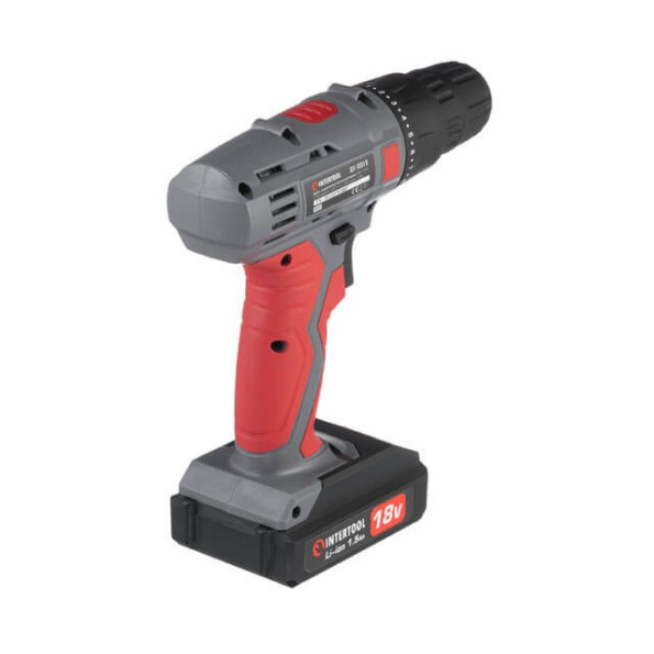 Дрель-шуруповерт аккумуляторная 18 В, 17 Nm, 0-700 об/мин, 0.8-10 мм, литий-ион, 1.5 Ач INTERTOOL DT-0315 -
                                                        Фото 6