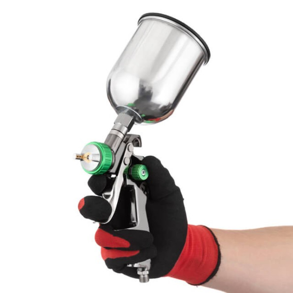 Фарбопульт пневматичний LVLP GREEN професійний, верхній металевий бачок -
                                                        Фото 6