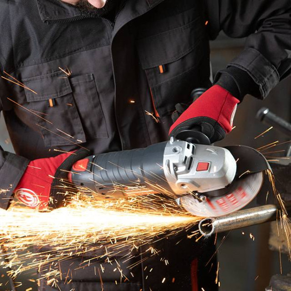 Перчатка Microfiber тканевая красная с черными вставками спандекса на ладони утолщенное неопреном 10 Перчатка Microfiber тканевая красная с черными вставками спандекса на ладони утолщенное неопреном 10