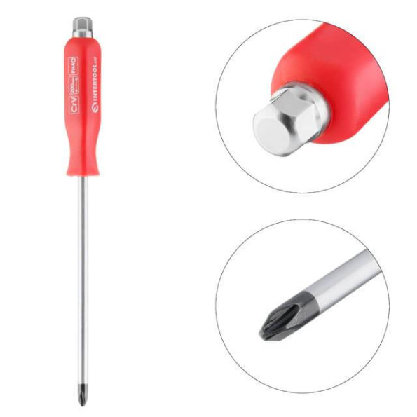 Отвертка ударная PH4*200 мм, Cr-V INTERTOOL HT-0490 -
Фото 2 Отвертка ударная PH4*200 мм, Cr-V INTERTOOL HT-0490 -
Фото 2