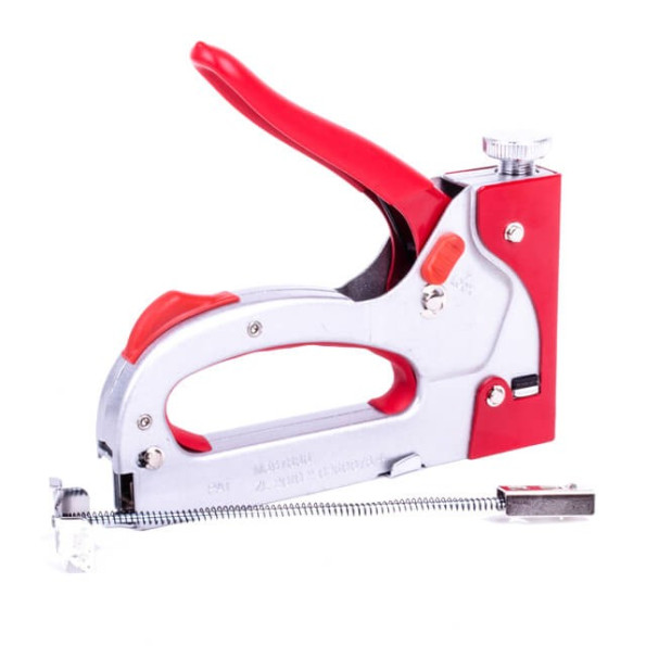 Пістолет скобозабивний механічний, скоба 11.3 x 0.7 x 4.0 - 14.0 мм, прогумована рукоятка (сталевий корпус) -
                                                        Фото 2