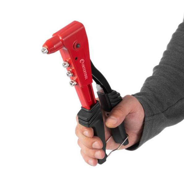 Пистолет заклепочный ручной, литой корпус, диаметр заклепки 3,2; 4; 4,8 мм INTERTOOL RT-0006 -
                                                        Фото 7