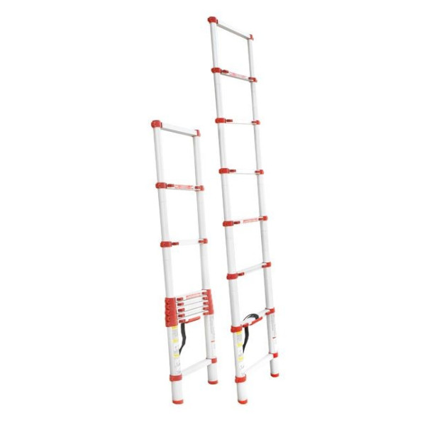 Драбина з алюмінію, телескопічна 8 сход., 2,5 м -
                                                        Фото 2