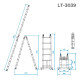 Лестница алюминиевая телескопическая раскладная универсальная, 12 ступ., 3,78 м INTERTOOL LT-3039 -
                                                        Фото 5