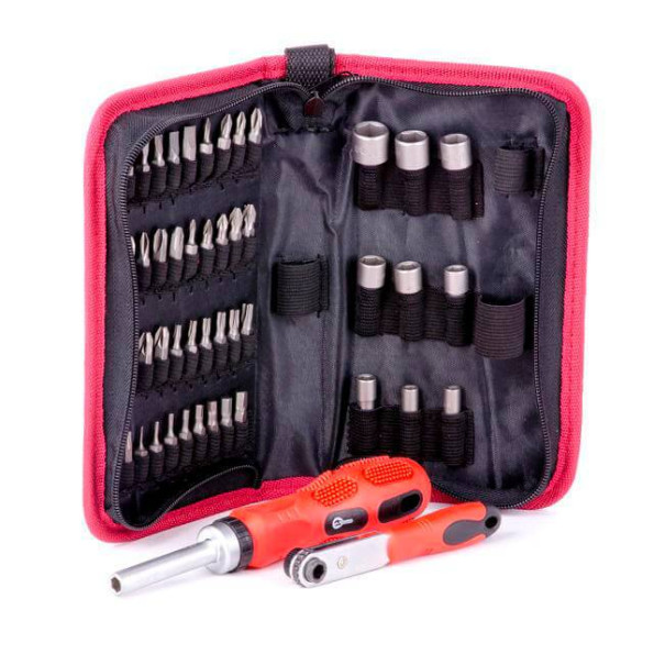 Викрутка реверсивна з трищіткою та набором насадок, в чохлі, 48 од. -
Фото 4 Викрутка реверсивна з трищіткою та набором насадок, в чохлі, 48 од. -
Фото 4