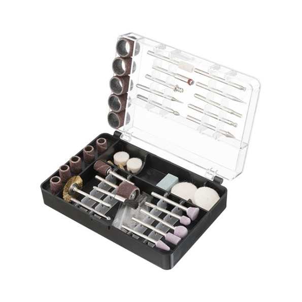 Шлифмашина прямая (гравер), 170 Вт, 8000-35000 об/мин, 120 ед, кейс, стойка, гибкий вал, насадка для фрезерования. INTERTOOL WT-0516 -
                                                        Фото 4