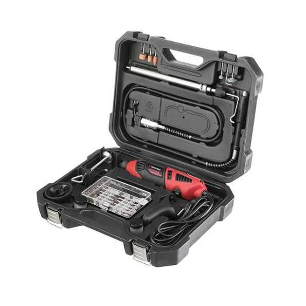 Шлифмашина прямая (гравер), 170 Вт, 8000-35000 об/мин, 120 ед, кейс, стойка, гибкий вал, насадка для фрезерования. INTERTOOL WT-0516 -
                                                        Фото 7