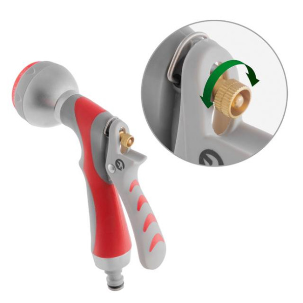 Пистолет-распылитель для полива 7-ми функциональный (центральный, туман, душ, угловой, полный, конический, плоский.) LUXURY INTERTOOL GE-0008 -
                                                        Фото 5