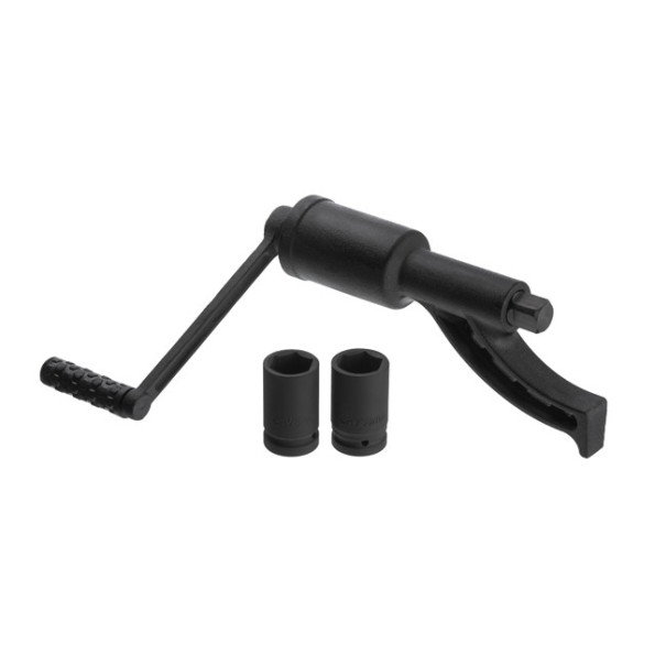 Ключ баллонный роторный для грузовых автомобилей 310 мм, передаточное отношение 1:56, макc. крут. момент 5000 Nm, головки 32, 33 мм, пластиковый кейс INTERTOOL XT-0004 -
                                                        Фото 5