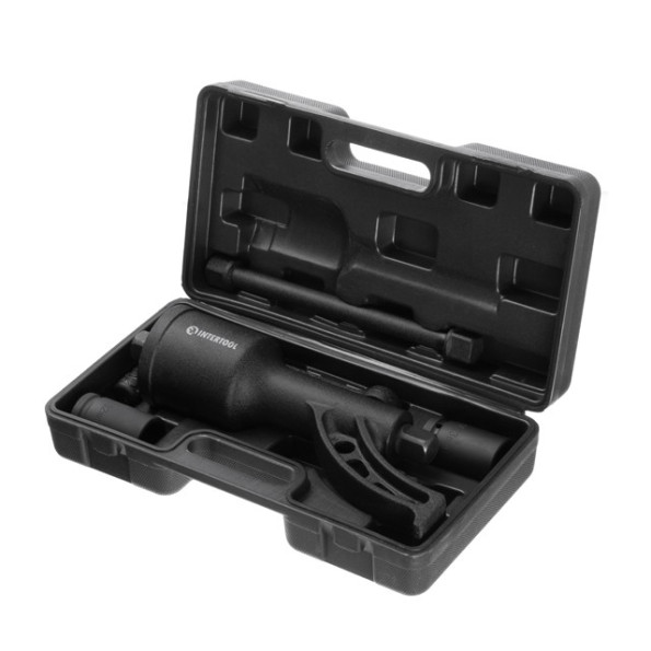 Ключ баллонный роторный для грузовых автомобилей 340 мм, передаточное отношение 1:78, макc. крут. момент 7000 Nm, головки 32, 33 мм, пластиковый кейс INTERTOOL XT-0005 -
                                                        Фото 2