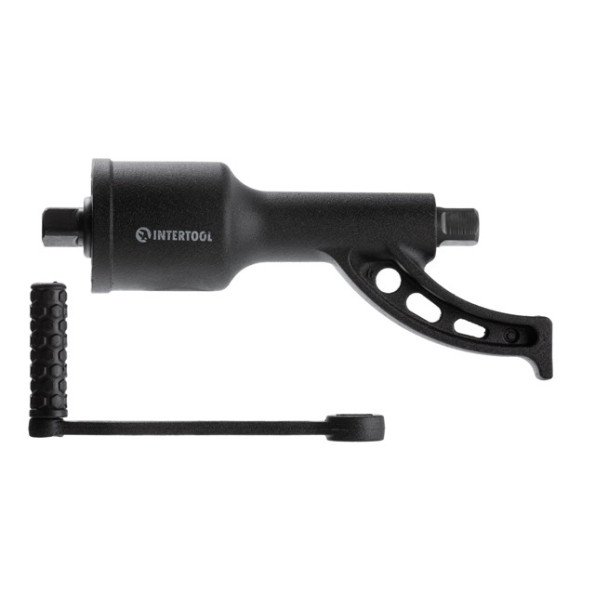 Ключ баллонный роторный для грузовых автомобилей 340 мм, передаточное отношение 1:78, макc. крут. момент 7000 Nm, головки 32, 33 мм, пластиковый кейс INTERTOOL XT-0005 -
                                                        Фото 5