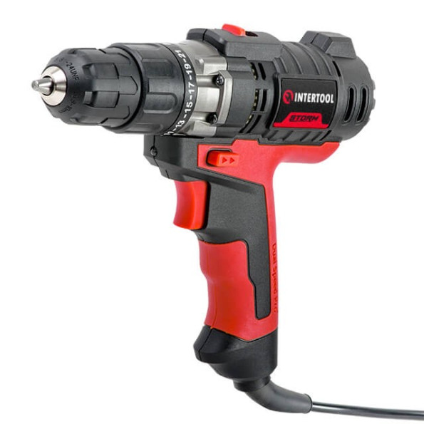 Дрель-шуруповерт электрическая 420 Вт, 0-500/0-1800 об/мин, 0.8-10 мм, макс. 20 Nм INTERTOOL WT-0104 -
                                                        Фото 2