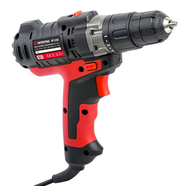 Дрель-шуруповерт электрическая 420 Вт, 0-500/0-1800 об/мин, 0.8-10 мм, макс. 20 Nм INTERTOOL WT-0104 -
                                                        Фото 5