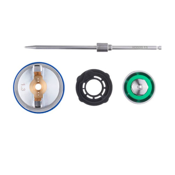 Комплект форсунки 1.3мм для фарбопультів HVLP II PT-0100, РТ-0105, РТ-0105D (дюза, повітряна головка, голка) -
                                                        Фото 2