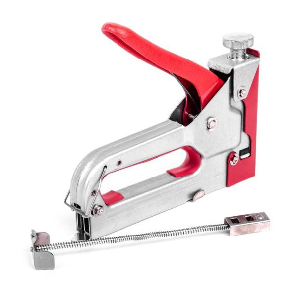 Пістолет скобозабивний механічний, скоба 11.3 x 0.7 x 4.0 - 14.0 мм, з прогумованою рукояткою (сталевий корпус) -
                                                        Фото 3