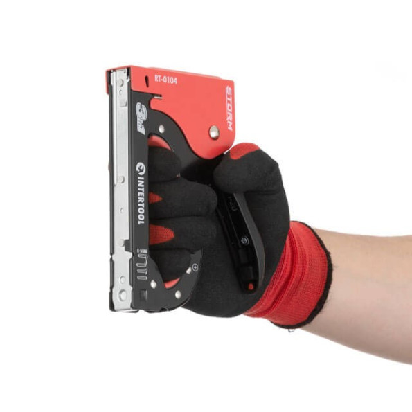 Степлер будівельний 3 в 1, під скобу 11.3*0.7*6-14 мм, цвях 14мм, шпилька 14мм. -
                                                        Фото 6