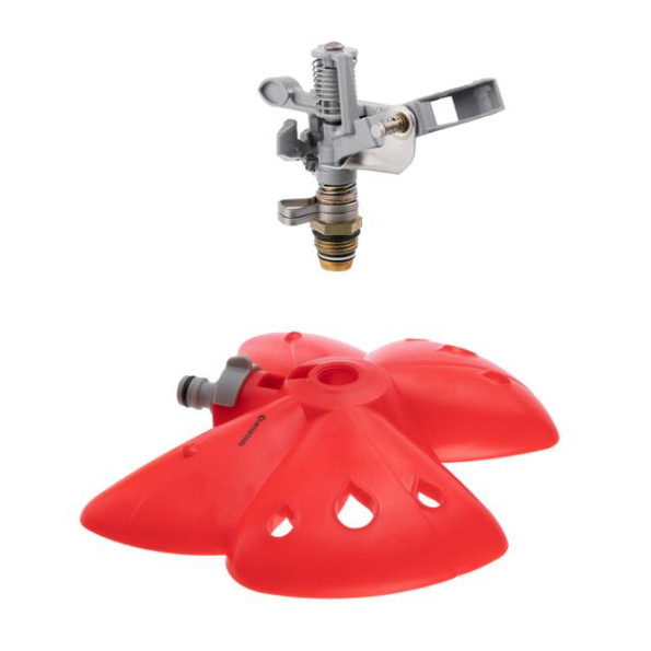 Дождеватель пульсирующий с полной/частичной зоной полива на базе, круг/сектор полива до 12 м, metal INTERTOOL GE-0074 -
                                                        Фото 3