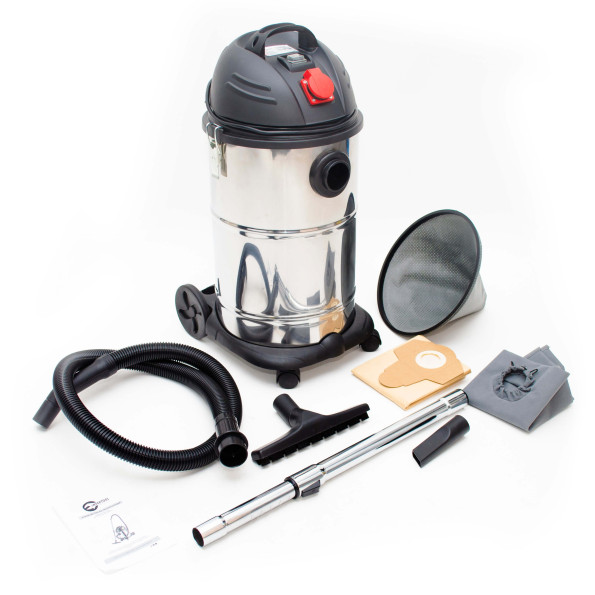 Пилосос промисловий 30 л, 1400 Вт, сухе, вологе прибирання, багаторазовий спонж-фільтр, фільтр-пакет -
                                                        Фото 8