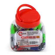 Мини-маркеры перманентные цветные, L= 93 мм, 80 шт/уп (черный, синий, зеленый, красный) INTERTOOL KT-5011 Мини-маркеры перманентные цветные, L= 93 мм, 80 шт/уп (черный, синий, зеленый, красный) INTERTOOL KT-5011