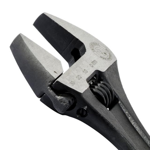 Ключ розвідний 250мм, Cr-V, чорний, фосфатований, з полірованою головкою -
                                                        Фото 6