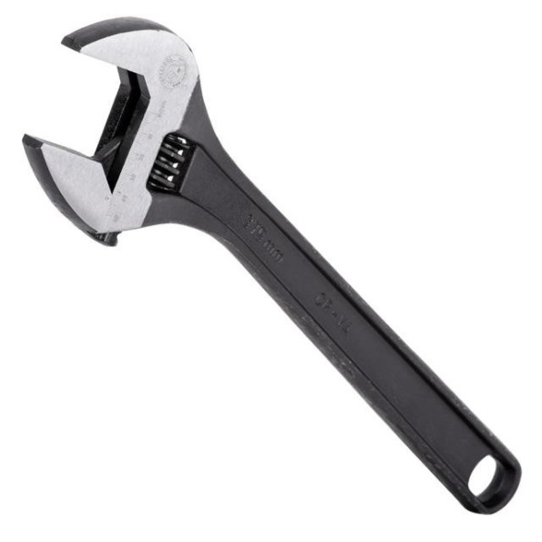 Ключ розвідний 380мм, Cr-V, чорний, фосфатований, з полірованою головкою -
                                                        Фото 2