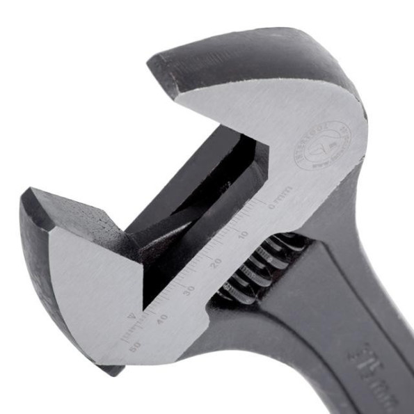 Ключ розвідний 380мм, Cr-V, чорний, фосфатований, з полірованою головкою -
                                                        Фото 4