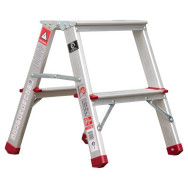 Драбина алюмінієва двостороння 2 сходинки 44 см INTERTOOL