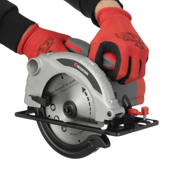 Пила дискова 1300 Вт, 5000 об/хв, кут нахилу0-45 °, глибина розпилу 41/57 мм, диск 185*20 мм -
                                                        Фото 10