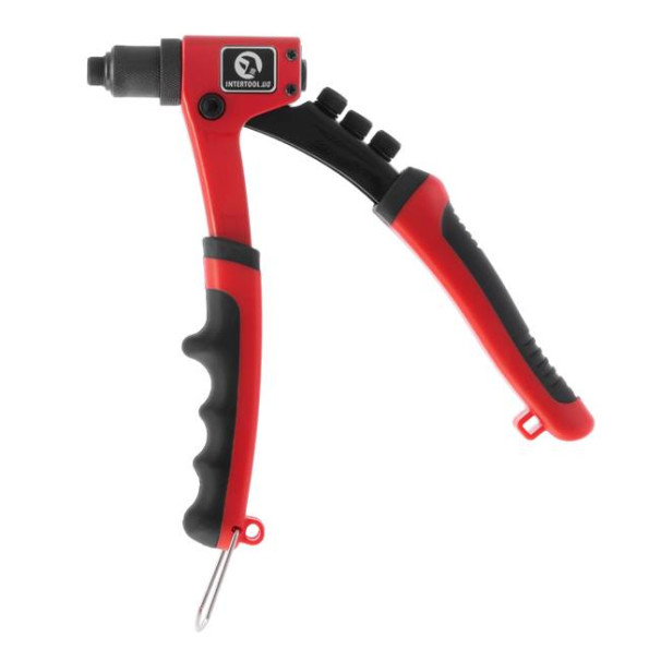 Пистолет заклепочный ручной 215 мм, диаметр применяемой заклепки 2.4; 3.2; 4; 4.8 мм INTERTOOL RT-0014 -
                                                        Фото 3