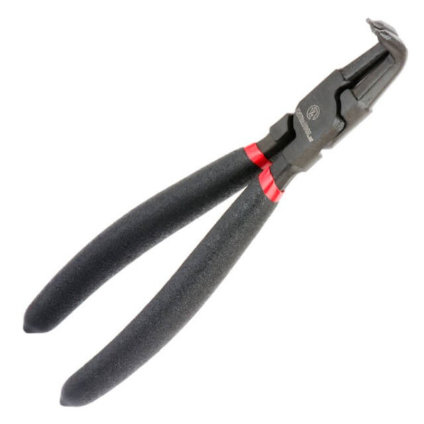 Щипцы для снятия и установки стопорных колец 180мм, изогнутые на сжим, 40CrV, фосфатированные. INTERTOOL HT-7017 -
                                                        Фото 2