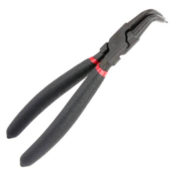 Щипцы для снятия и установки стопорных колец 180мм, изогнутые на сжим, 40CrV, фосфатированные. INTERTOOL HT-7017 -
                                                        Фото 3