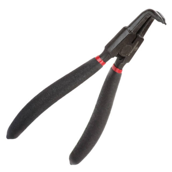 Щипцы для снятия и установки стопорных колец 180 мм, изогнутые на разжим, 40CrV, фосфатированные. INTERTOOL HT-7019 -
                                                        Фото 3