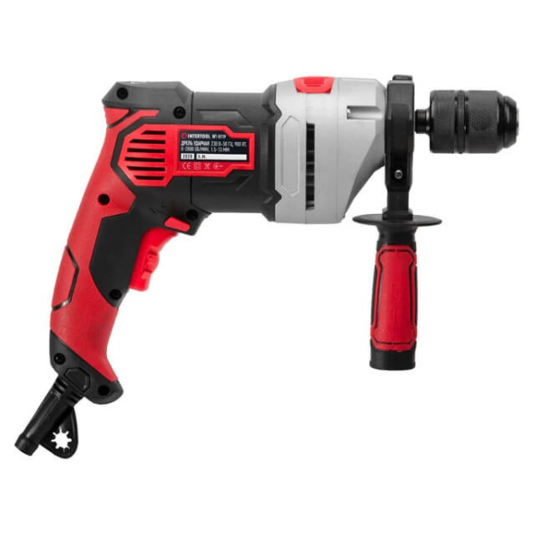 Дриль ударний 900Вт, 0-2800об/хв, 1,5-13мм, метал. корпус редуктора, самозатискний патрон -
                                                        Фото 5