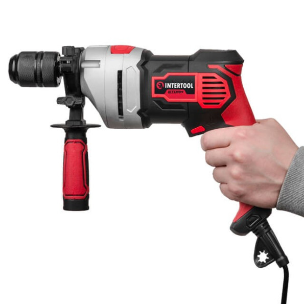 Дриль ударний 900Вт, 0-2800об/хв, 1,5-13мм, метал. корпус редуктора, самозатискний патрон -
                                                        Фото 8