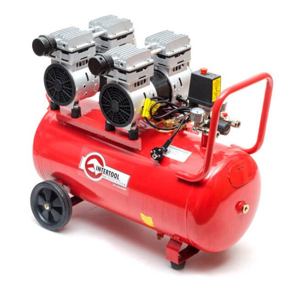 Компресор 50 л, 2x0.75, 220 В, 8aтм, 270 л/хвил, малошумний, безмасляний, 4 циліндри -
                                                        Фото 8