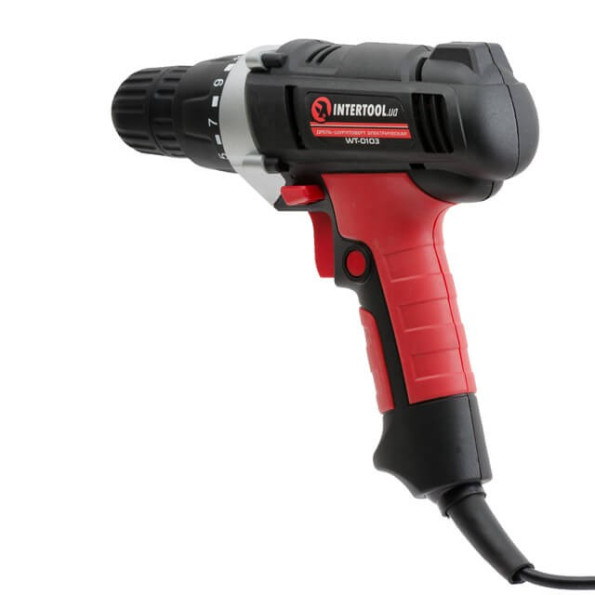 Дрель-шуруповерт электрическая 400 Вт, 0-800 об/мин, 0.8-10 мм, maкс. крутящий момент 20 Нм INTERTOOL WT-0103 -
                                                        Фото 2