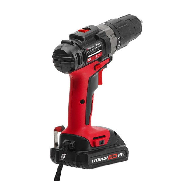 Дрель-шуруповерт аккумуляторная 18 В, 35 Nm, 0-400/0-1500 об/мин, 0,8-10 мм, литий-ион, 2x2.0 Ач, ЗУ, кейс INTERTOOL WT-0328 -
                                                        Фото 5