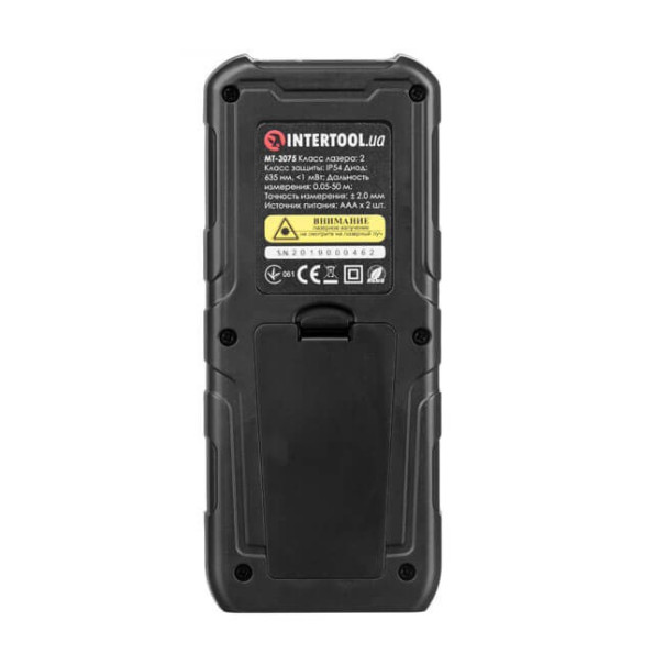 Дальномер лазерный 50м, откидная ножка INTERTOOL MT-3075 -
Фото 6 Дальномер лазерный 50м, откидная ножка INTERTOOL MT-3075 -
Фото 6