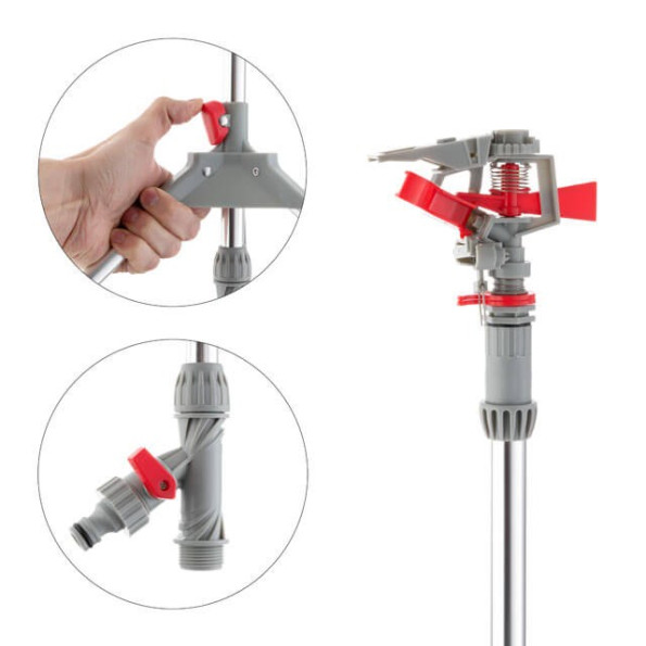 Дождеватель пульсирующий с полной/частичной зоной полива на треноге INTERTOOL GE-0068 -
                                                        Фото 3