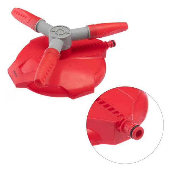 Дождеватель круговой с тремя распылителями с вращающейся головкой на базе INTERTOOL GE-0075 -
                                                        Фото 3