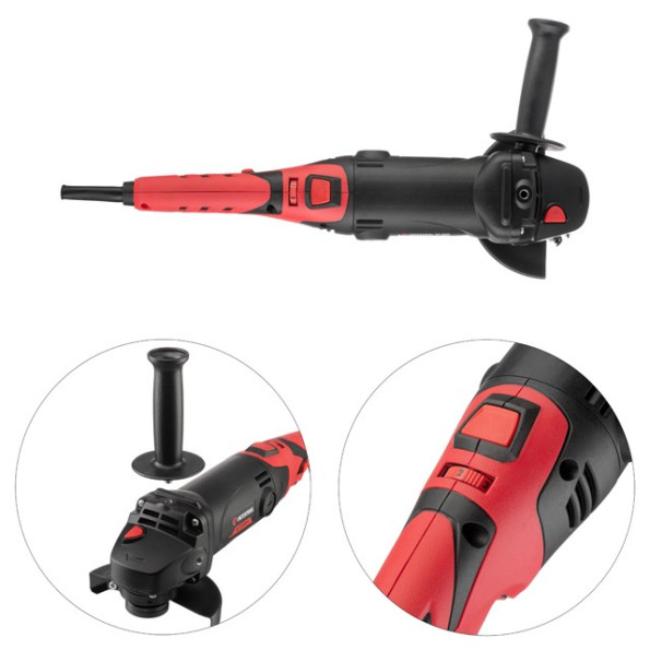 Шліфмашина кутова 1200Вт, діаметр круга 125мм, 5000-12000 об/хв, поворотне руків'я -
                                                        Фото 4