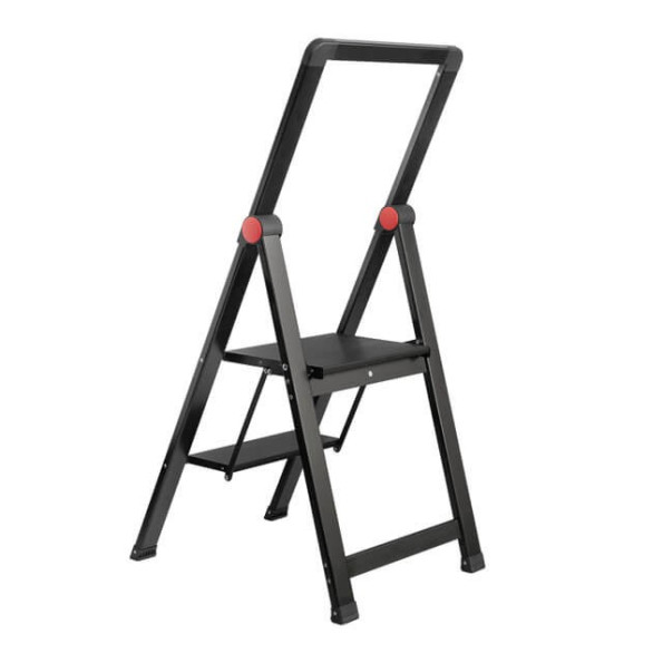 Стремянка алюминиевая 2 ступени 45.6 см STORM INTERTOOL Black Slim -
                                                        Фото 6