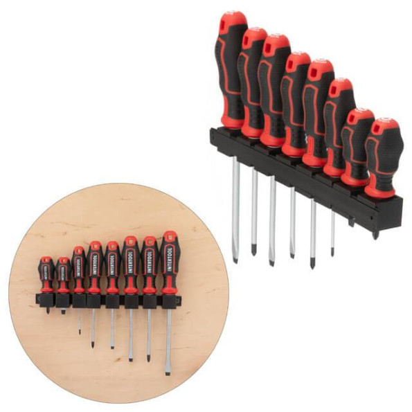 Набор отверток 8 ед (SL5.0*100 мм, SL6.0*38 мм, SL6.0*125 мм, SL8.0*150 мм, PH0*75 мм, PH1*100 мм, PH2*38 мм, PH2*125 мм), STORM INTERTOOL VT-3438 -
                                                        Фото 4