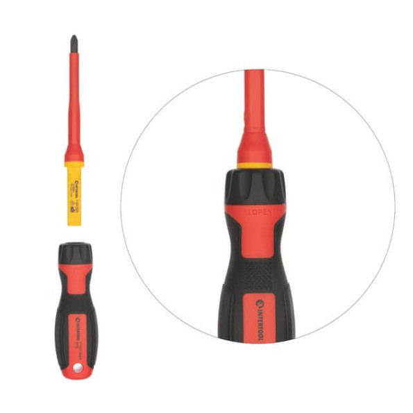 Набір ізольованих викруток з викруткою індикатором 14 од VDE (SL0.5 * 3.0 * 100мм, SL0.8 * 4.0 * 100мм, SL1.0 * 5.5 * 100мм, SL1.2 * 6.5 * 100мм, PH1 * 80мм, PH2 * 100мм, PZ1 * 80мм, PZ2 * 100мм, T10 * 100мм, T15 * 100мм, T20 * 100мм), STORM -
Фото 3 Набір ізольованих викруток з викруткою індикатором 14 од VDE (SL0.5 * 3.0 * 100мм, SL0.8 * 4.0 * 100мм, SL1.0 * 5.5 * 100мм, SL1.2 * 6.5 * 100мм, PH1 * 80мм, PH2 * 100мм, PZ1 * 80мм, PZ2 * 100мм, T10 * 100мм, T15 * 100мм, T20 * 100мм), STORM -
Фото 3