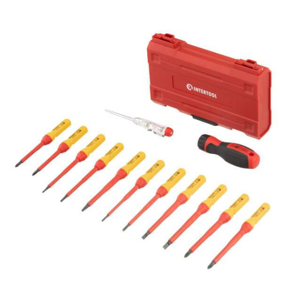 Набір ізольованих викруток з викруткою індикатором 14 од VDE (SL0.5 * 3.0 * 100мм, SL0.8 * 4.0 * 100мм, SL1.0 * 5.5 * 100мм, SL1.2 * 6.5 * 100мм, PH1 * 80мм, PH2 * 100мм, PZ1 * 80мм, PZ2 * 100мм, T10 * 100мм, T15 * 100мм, T20 * 100мм), STORM -
Фото 4 Набір ізольованих викруток з викруткою індикатором 14 од VDE (SL0.5 * 3.0 * 100мм, SL0.8 * 4.0 * 100мм, SL1.0 * 5.5 * 100мм, SL1.2 * 6.5 * 100мм, PH1 * 80мм, PH2 * 100мм, PZ1 * 80мм, PZ2 * 100мм, T10 * 100мм, T15 * 100мм, T20 * 100мм), STORM -
Фото 4