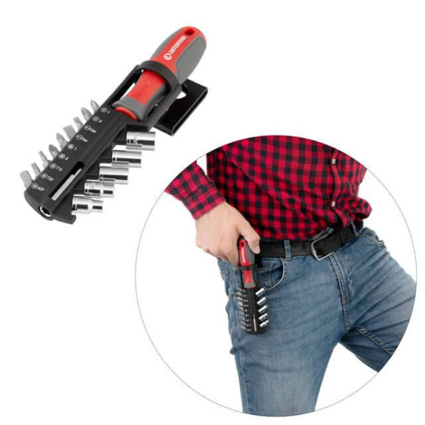 Отвертка с магнитным держателем для насадок 1/4